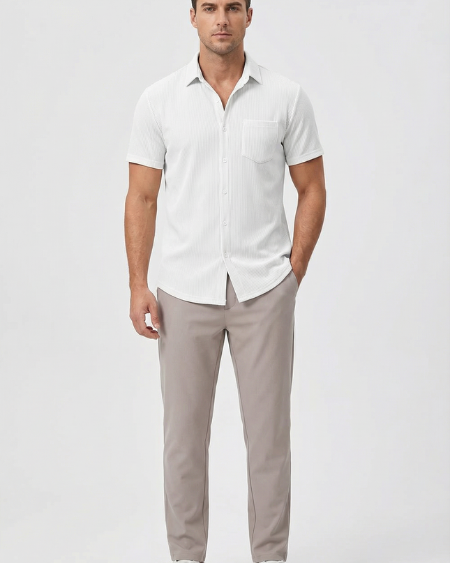 Men’s Ribbed Short Sleeve Shirt