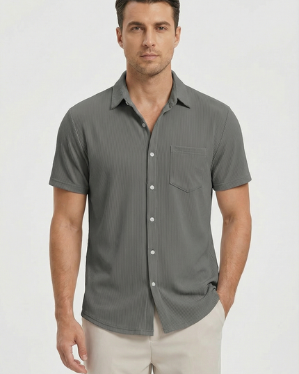 Men’s Ribbed Short Sleeve Shirt