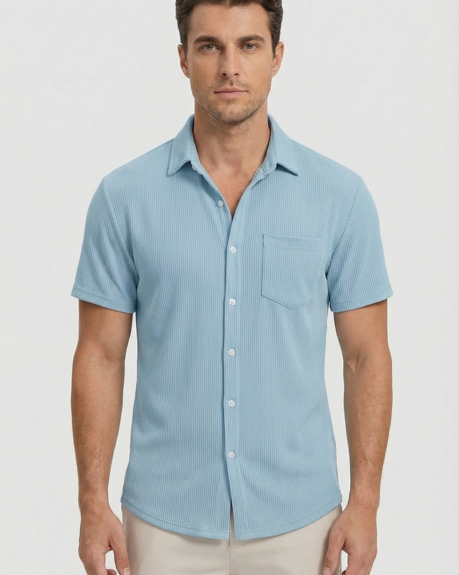 Men’s Ribbed Short Sleeve Shirt