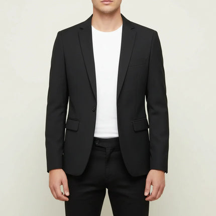 Men’s Single-Button Notched Blazer