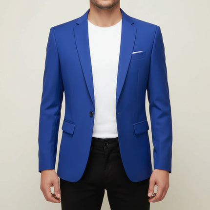 Men’s Single-Button Notched Blazer