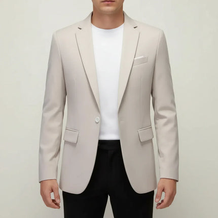 Men’s Single-Button Notched Blazer