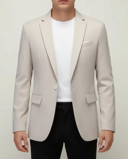 Men’s Single-Button Notched Blazer