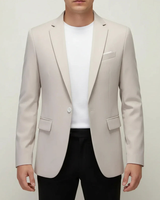 Men’s Single-Button Notched Blazer