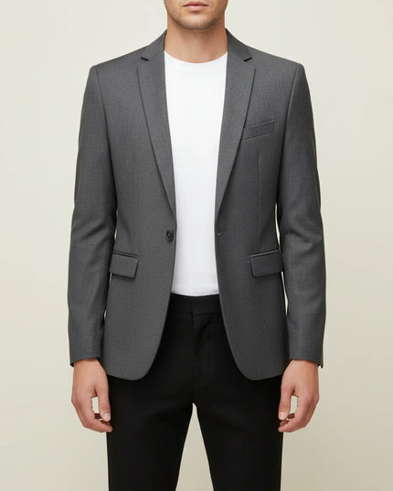 Men’s Single-Button Notched Blazer