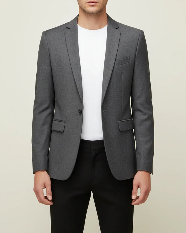 Men’s Single-Button Notched Blazer