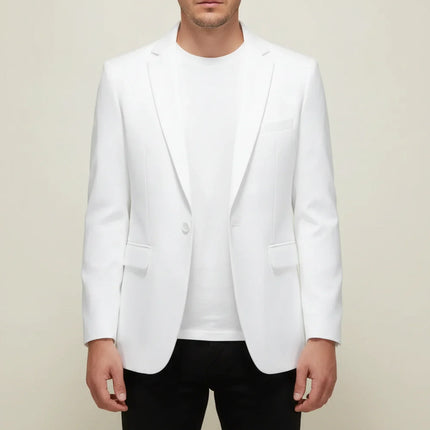 Men’s Single-Button Notched Blazer