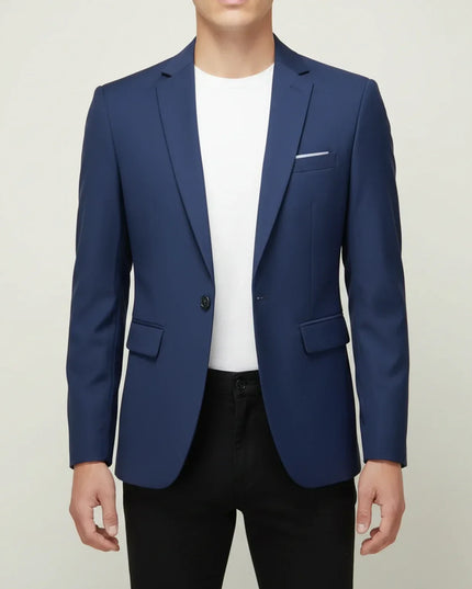 Men’s Single-Button Notched Blazer