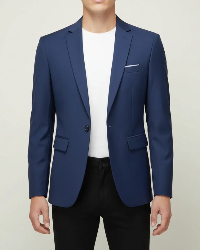 Men’s Single-Button Notched Blazer