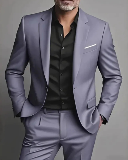 Men’s Slim Fit Two-Button Suit Set