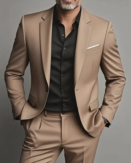 Men’s Slim Fit Two-Button Suit Set