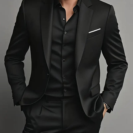 Men’s Slim Fit Two-Button Suit Set