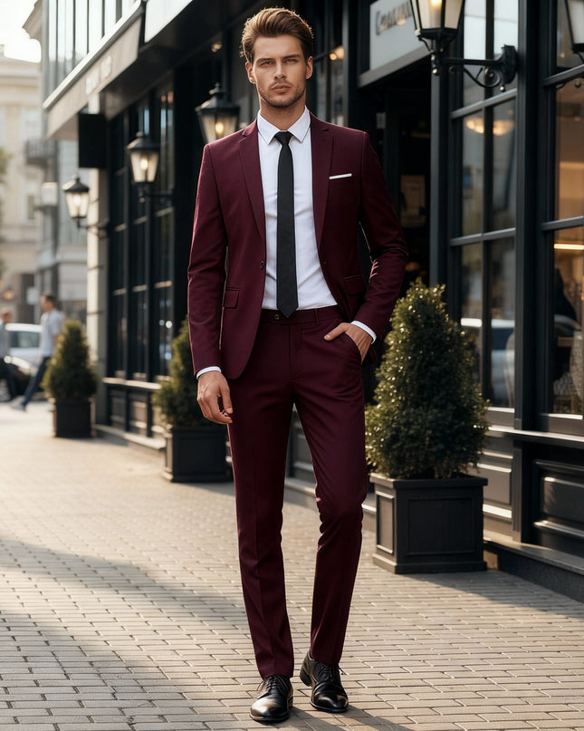 Men’s Slim Fit Two-Piece Suit Set