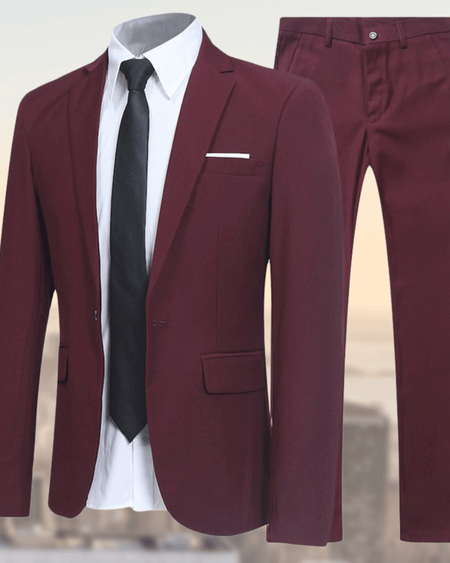 Men’s Slim Fit Two-Piece Suit Set