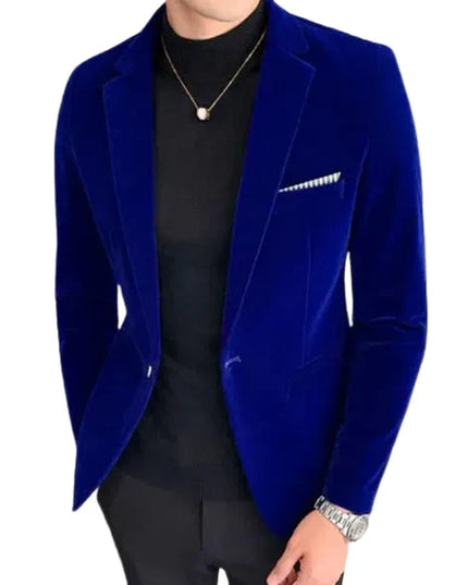 Men’s Slim Fit Velvet Blazer