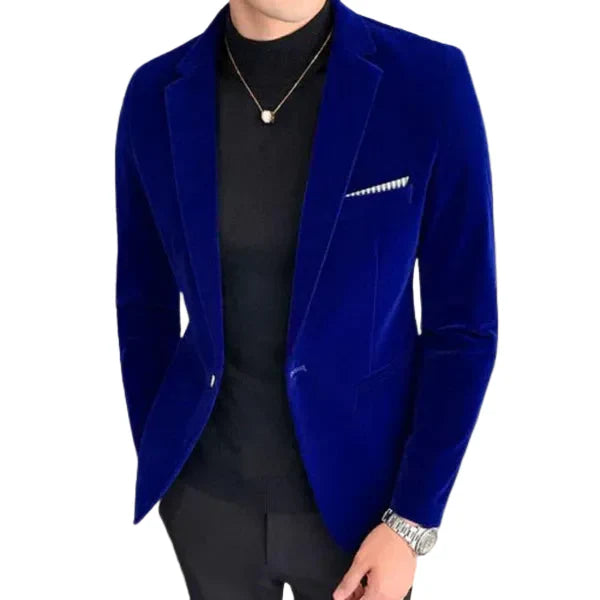 Men’s Slim Fit Velvet Blazer