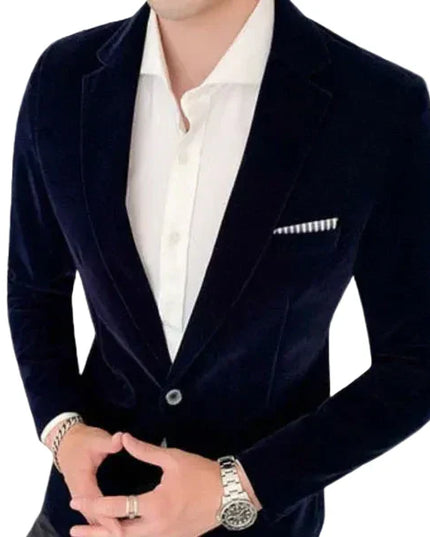 Men’s Slim Fit Velvet Blazer