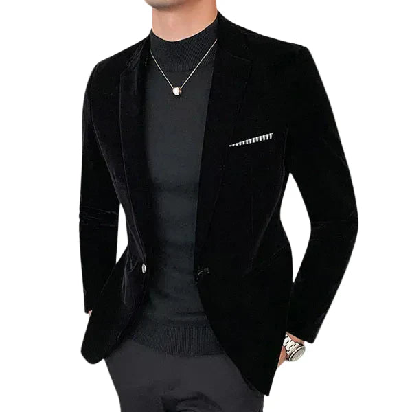 Men’s Slim Fit Velvet Blazer