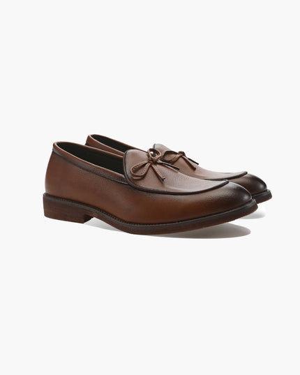 Men’s Slip-On Loafers with Bow Detail