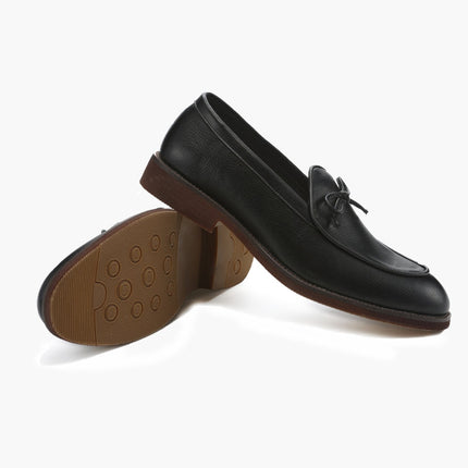 Men’s Slip-On Loafers with Bow Detail