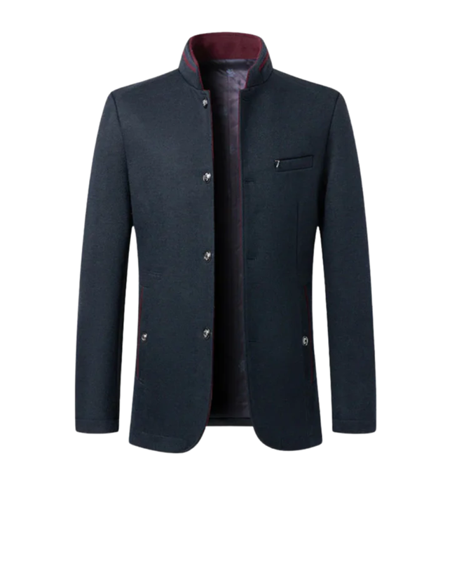 Men’s Stand Collar Button Jacket