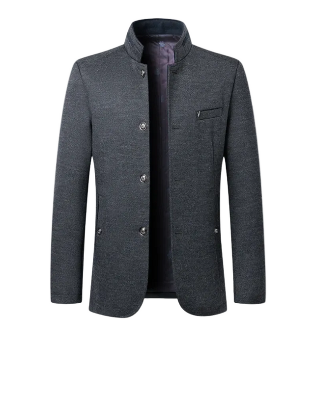 Men’s Stand Collar Button Jacket
