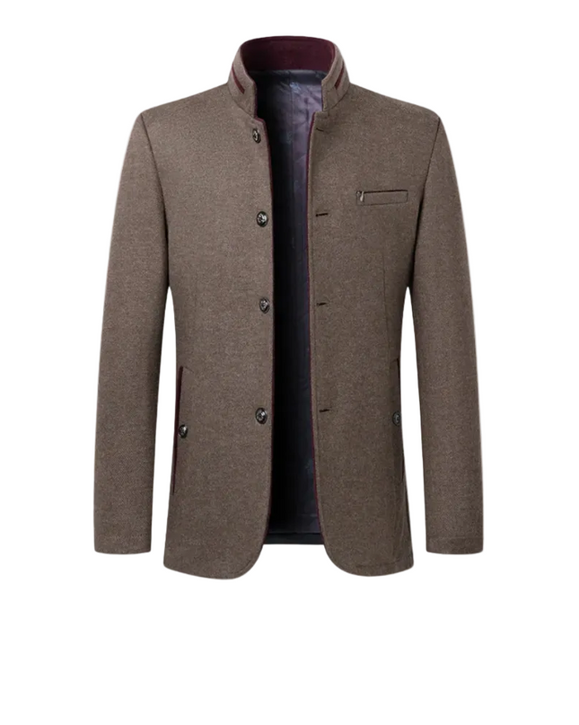 Men’s Stand Collar Button Jacket