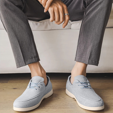 Men’s Suede Lace-Up Casual Loafers