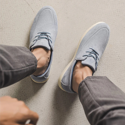Men’s Suede Lace-Up Casual Loafers