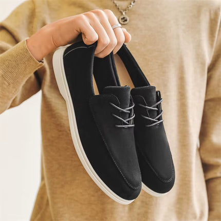 Men’s Suede Lace-Up Casual Loafers