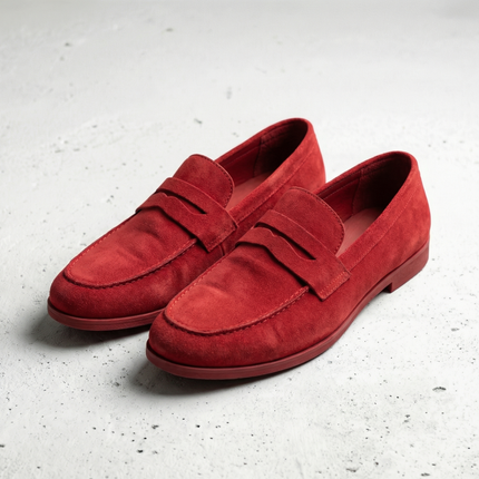 Men’s Suede Penny Loafers