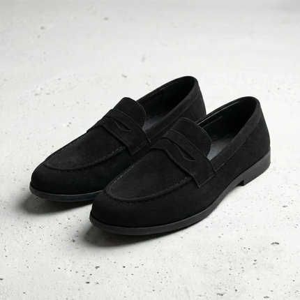 Men’s Suede Penny Loafers
