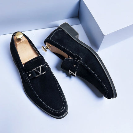 Men’s Suede Strap Detail Loafers