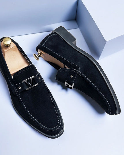 Men’s Suede Strap Detail Loafers
