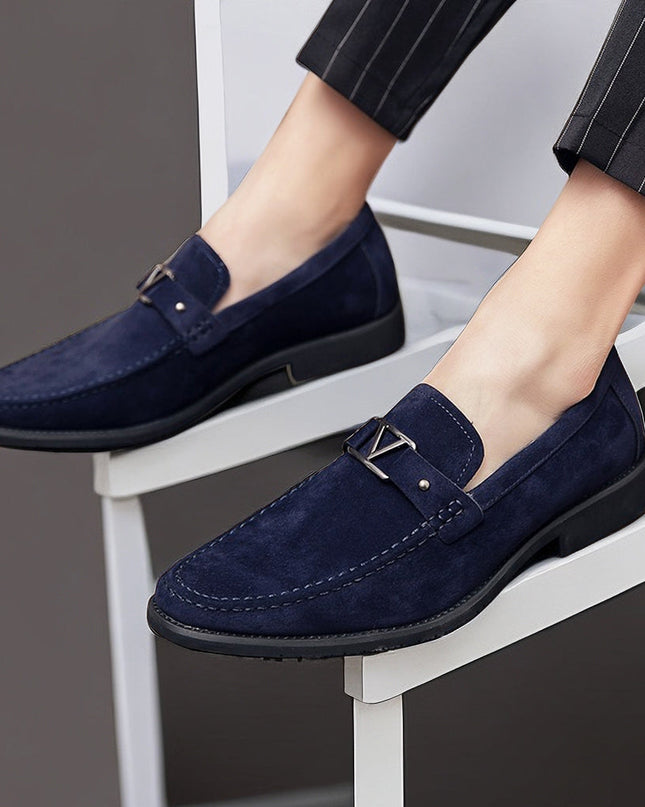 Men’s Suede Strap Detail Loafers