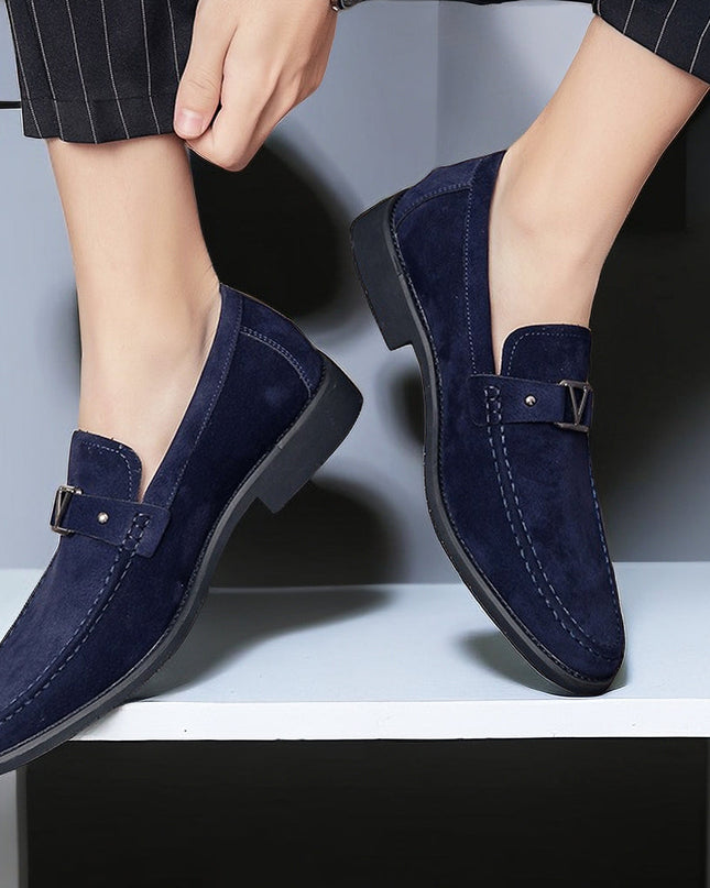 Men’s Suede Strap Detail Loafers