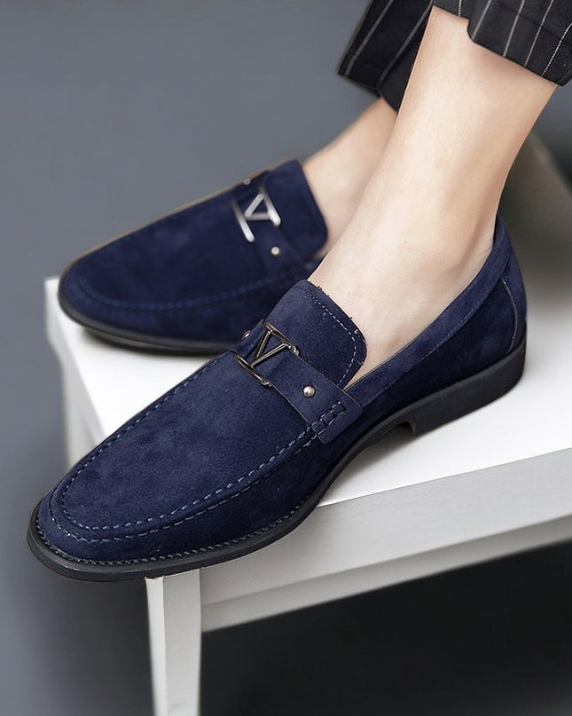 Men’s Suede Strap Detail Loafers