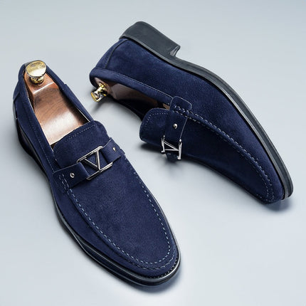 Men’s Suede Strap Detail Loafers