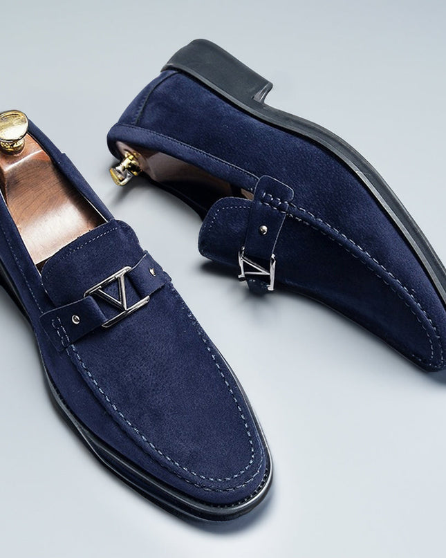 Men’s Suede Strap Detail Loafers