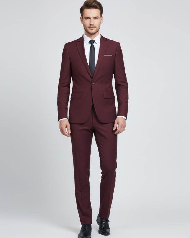 Men’s Tailored Slim Two-Piece Suit Set