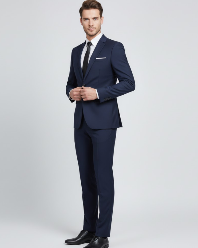 Men’s Tailored Slim Two-Piece Suit Set