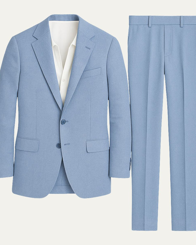 Men’s Tailored Suit Set with Notch Lapel