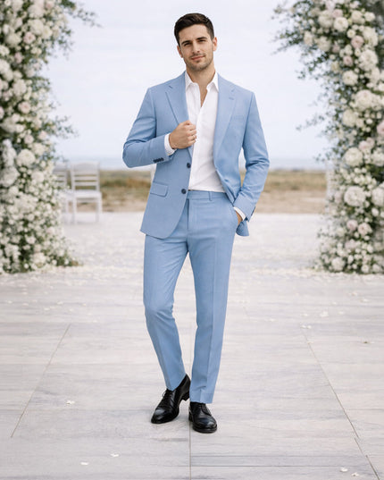 Men’s Tailored Suit Set with Notch Lapel