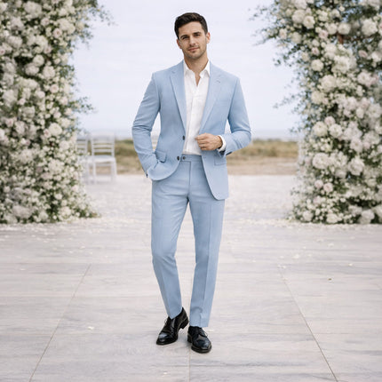 Men’s Tailored Suit Set with Notch Lapel