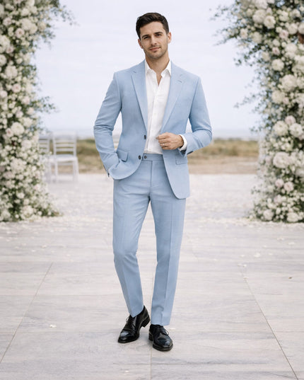 Men’s Tailored Suit Set with Notch Lapel