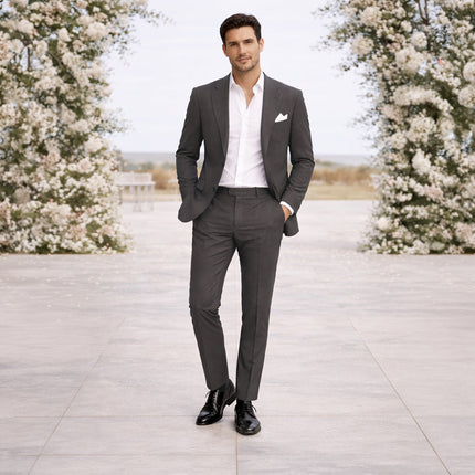 Men’s Tailored Suit Set with Notch Lapel