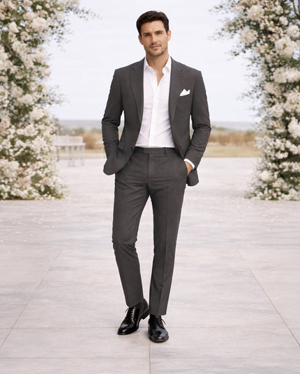 Men’s Tailored Suit Set with Notch Lapel