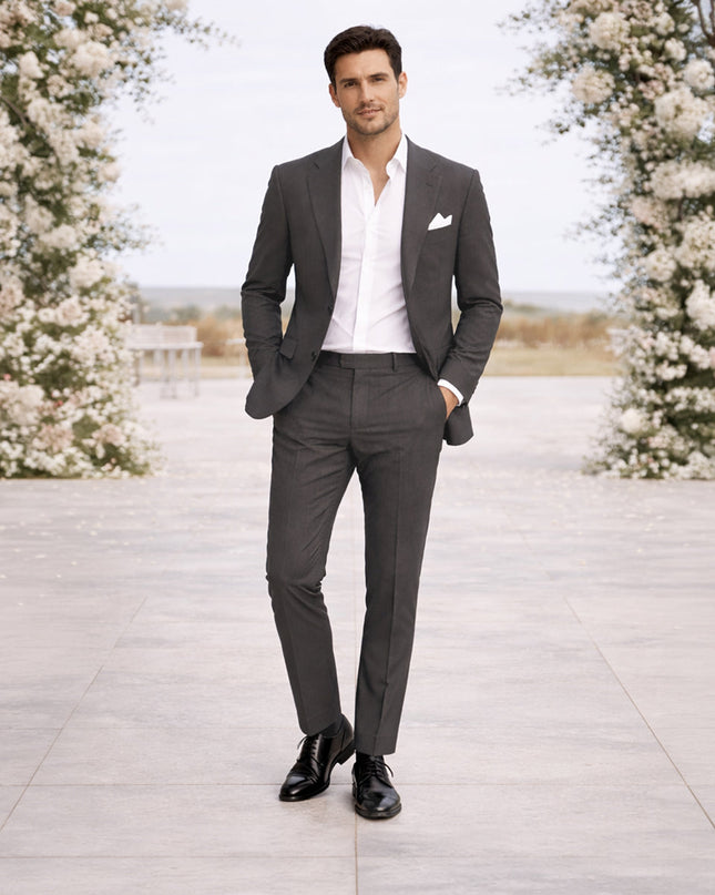 Men’s Tailored Suit Set with Notch Lapel