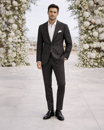 Men’s Tailored Suit Set with Notch Lapel