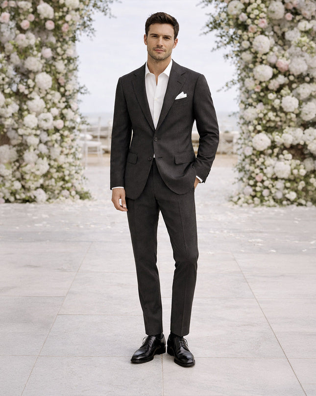 Men’s Tailored Suit Set with Notch Lapel